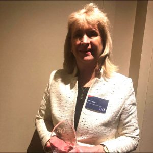 Judy O'Connell accepting award